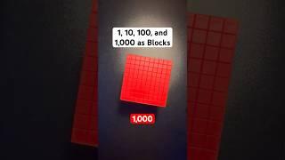 1, 10, 100, and 1,000 as Blocks #Shorts #math #maths #mathematics #numbers