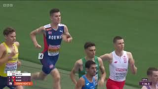 Jakob Ingebrigsten 3:37:66 at European Championships 1500m Prelims