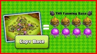 ANTI-AIR TH9 FARMING BASE (WITH COPY LINK) | Clash of Clans