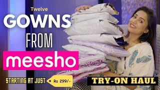 *huge* Meesho Gown collection ‍️ | Tryon Haul | honest Review | gimaashi