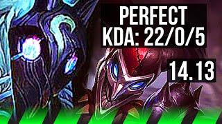 KINDRED vs SHACO (JGL) | 22/0/5, Quadra, Legendary, 73% winrate | EUW Challenger | 14.13