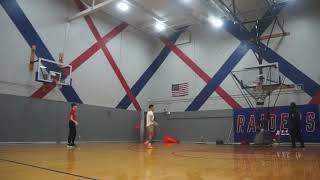 Gabriel Cuellar in red shirt shooting. Trained by Josh Gonner
