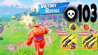 103 Elimination Solo Vs Squads "Zero Build" Gameplay Wins (Fortnite chapter 6)