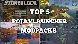 Top 5 Modpacks | pojavlauncher for Android | Modpacks | Minecraft mods | Minecraft java