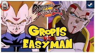 DBFZ Easyman vs Gropis (VegetaSSJ, GokuSSJ, Gohan) vs (Frieza, Cell, Baby2) 1.38