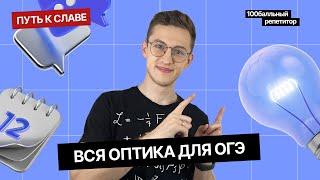 Вся оптика из ОГЭ по физике за 2 часа | Интенсив | Азат Адеев | Молодой репетитор | 100балльный