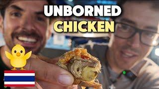 Eating Unborn baby Chicken in Thailand 