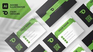 Professional Business Card Design | Adobe Illustrator | Full tutorial | Fiery Designs