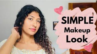 විනාඩි 5 න් මම දාන simple makeup එක  🩷 No makeup- makeup look | my everyday makeup look #makeup