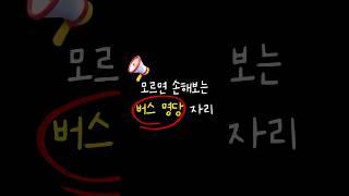 #버스 타기전에 꼭 보세요! 나만 몰랐던 버스 명당 자리