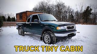 Cozy Tiny Cabin on 4WD Truck FULL TOUR - Wildbound Cabin Company Tiny Cabin on 6ft Bed Mazda B3000