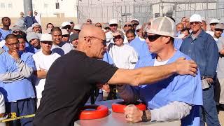 27 Time World Champion Allen Fisher armwrestles Inmate