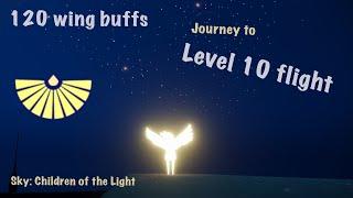 Sky: CotL the Journey to LEVEL 10 FLIGHT! (120 Wing Buffs)