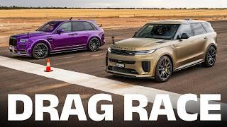 Range Rover vs Rolls-Royce drag race! Manson Cullinan vs Sport SV