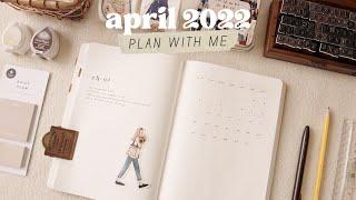 Plan With Me  April 2022 Minimalist Bullet Journal Setup in my A5 Stalogy