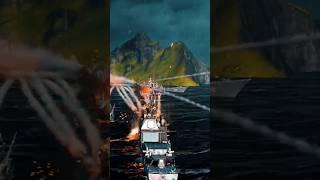 USA VS RUSSIA CRUISER BATTLE TO THE END MODERN WARSHIPS #short