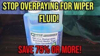 STOP OVERPAYING FOR WINDSHIELD WIPER FLUID! SAVE 75% OR MORE BY BUYING CONCENTRATE! QWIX MIX REVIEW.