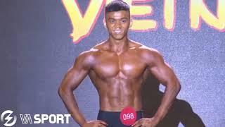 Thịnh Trần Classic posing at Muscle Contest Vietnam 2019