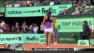 Sharapova Survives 17 year Old Caroline Garcia 2011