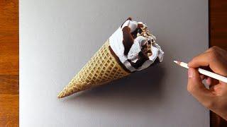 Ice Cream Drawing... So Realistic You'll Want to Lick The Screen 