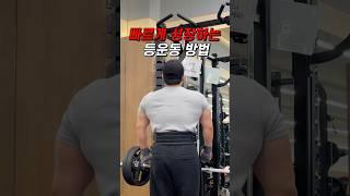 빠르게 성장하는 등운동방법