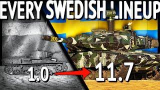 ONE Match With EVERY SWEDISH LINEUP (War Thunder)