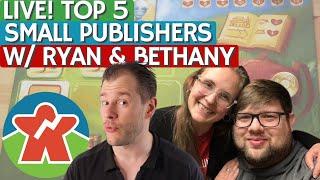 Top 5 Small Board Game Publishers w/ Ryan & Bethany Reviews