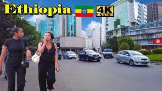 ለየት ያለችውን ቦሌ መድሃኒአለምን ማምሻዉ ላይ| Addis Ababa Walking Tour Bole Medehanealm 2 [4K] 