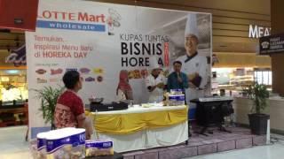 Chef Adrian represented Batam Tourism Polytechnic in Lotte Mart Batam Centre Cooking Demo