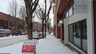 Portland Snowstorm Walk, Northwest "Alphabet District" 2021