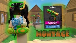 MM2 but ALL WINS MONTAGE with the *NEW* WATERGUN! [Roblox Murder Mystery 2]