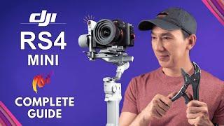 DJI RS4 Mini TUTORIAL Guide for Beginners: How to balance, setup and use the gimbal and tracking