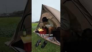 캠핑 태풍을 곁들인