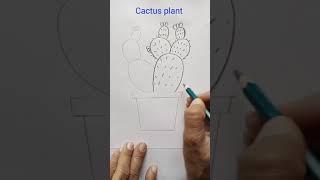 How to draw cactus plant #shorts