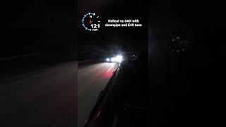 Hellcat vs bmw 340i with only Downpipe and E40 tune