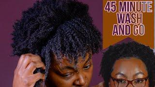 45-minute wash and go! A quick wash and go on my type 4 natural hair.