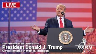 LIVE REPLAY: President Trump Gives Remarks in Walker, Michigan - 9/27/24