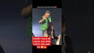 YO YO HONEY SINGH DELHI CONCERT  LIL FAN GIRL CRY ON STAGE  MILLIONAIRE TOUR | MANIAC #shorts