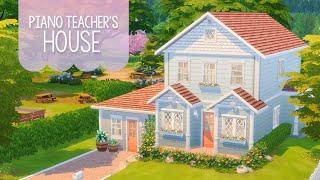 Piano Teacher's Family Home  | The Sims 4 Stop Motion Build | NoCC