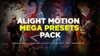 Alight Motion Mega Presets Pack- Shake Effect,Cc Effect,Transition Effect, Text Animation Presets