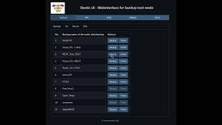 Restic UI - january 2023