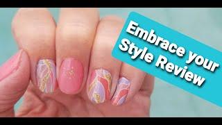 Embrace Your Style Nail wraps review. Lily and Fox nail wrap review after 10 days.