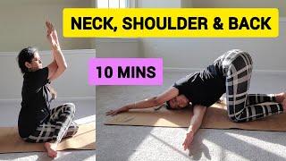 10 Min Morning Yoga For Neck & Shoulder Relief | Back Pain Relief | Deep Tension Relief Yoga #neck