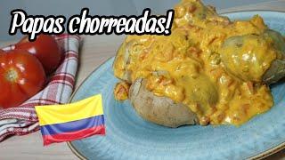 Papas chorreadas Faciles, Rapidas y Deliciosas