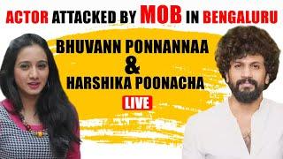 LIVE: Actor Bhuvann Ponnannaa & Harshika Poonacha attacked by mob in Bengaluru for speaking Kannada