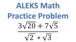 ALEKS Math Placement Test 2025! Practice Question and Solution
