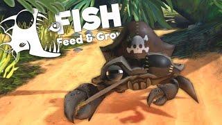 Giant Pirate Crab Destroys Sharks! - Feed and Grow Fish Gameplay