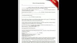 Free Printable "Offer to Purchase Real Estate" Forms