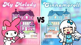 What happens when you mix MY MELODY and CINNAMOROLL in Toca World?  [Cute toca boca house ideas]