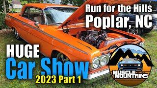 Huge Car Show Run for the Hills 2023 in Poplar NC Part 1